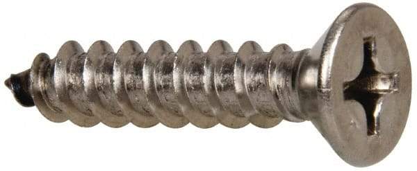 Value Collection - #14 Flat Head Phillips Sheet Metal Screw - Stainless Steel, 1-1/4" OAL, Grade 316 - USA Tool & Supply