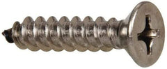 Value Collection - #14 Flat Head Phillips Sheet Metal Screw - Stainless Steel, 1-1/4" OAL, Grade 316 - USA Tool & Supply