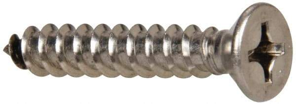 Value Collection - #14 Flat Head Phillips Sheet Metal Screw - Stainless Steel, 1-1/2" OAL, Grade 316 - USA Tool & Supply