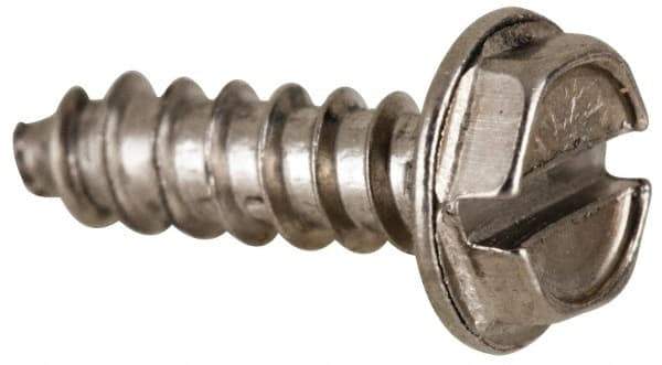 Value Collection - #12 Hex Washer Head Slotted Sheet Metal Screw - Stainless Steel, 3/4" Length Under Head, Grade 316 - USA Tool & Supply
