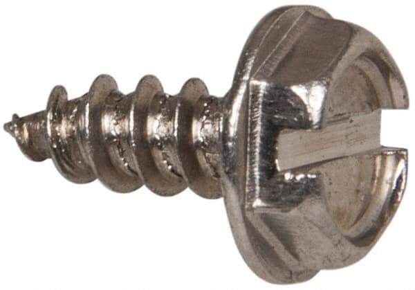 Value Collection - #6 Hex Washer Head Slotted Sheet Metal Screw - Stainless Steel, 3/8" Length Under Head, Grade 316 - USA Tool & Supply