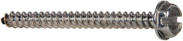 Value Collection - #6 Hex Washer Head Slotted Sheet Metal Screw - Stainless Steel, 1-1/2" Length Under Head, Grade 316 - USA Tool & Supply