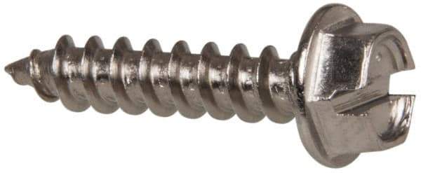 Value Collection - #8 Hex Washer Head Slotted Sheet Metal Screw - Stainless Steel, 3/4" Length Under Head, Grade 316 - USA Tool & Supply