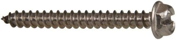 Value Collection - #8 Hex Washer Head Slotted Sheet Metal Screw - Stainless Steel, 1-1/2" Length Under Head, Grade 316 - USA Tool & Supply