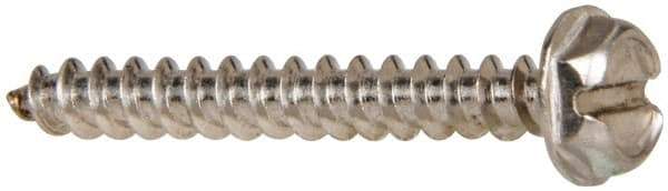 Value Collection - #10 Hex Washer Head Slotted Sheet Metal Screw - Stainless Steel, 3/4" Length Under Head, Grade 316 - USA Tool & Supply