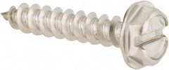 Value Collection - #10 Hex Washer Head Slotted Sheet Metal Screw - Stainless Steel, 1" Length Under Head, Grade 316 - USA Tool & Supply