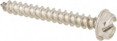 Value Collection - #10 Hex Washer Head Slotted Sheet Metal Screw - Stainless Steel, 1-1/2" Length Under Head, Grade 316 - USA Tool & Supply