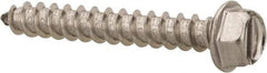 Value Collection - #12 Hex Washer Head Slotted Sheet Metal Screw - Stainless Steel, 1-1/2" Length Under Head, Grade 316 - USA Tool & Supply
