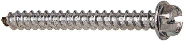 Value Collection - #12 Hex Washer Head Slotted Sheet Metal Screw - Stainless Steel, 2" Length Under Head, Grade 316 - USA Tool & Supply