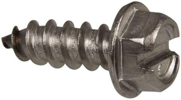 Value Collection - #14 Hex Washer Head Slotted Sheet Metal Screw - Stainless Steel, 3/4" Length Under Head, Grade 316 - USA Tool & Supply