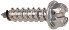 Value Collection - #14 Hex Washer Head Slotted Sheet Metal Screw - Stainless Steel, 1" Length Under Head, Grade 316 - USA Tool & Supply
