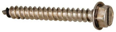 Value Collection - #14 Hex Washer Head Slotted Sheet Metal Screw - Stainless Steel, 2" Length Under Head, Grade 316 - USA Tool & Supply