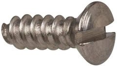 Value Collection - #4 Oval Head Slotted Sheet Metal Screw - Stainless Steel, 3/8" OAL, Grade 316 - USA Tool & Supply