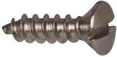 Value Collection - #6 Oval Head Slotted Sheet Metal Screw - Stainless Steel, 1/2" OAL, Grade 316 - USA Tool & Supply