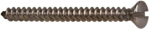 Value Collection - #6 Oval Head Slotted Sheet Metal Screw - Stainless Steel, 1-1/2" OAL, Grade 316 - USA Tool & Supply