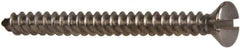 Value Collection - #6 Oval Head Slotted Sheet Metal Screw - Stainless Steel, 1-1/2" OAL, Grade 316 - USA Tool & Supply