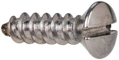 Value Collection - #8 Oval Head Slotted Sheet Metal Screw - Stainless Steel, 5/8" OAL, Grade 316 - USA Tool & Supply