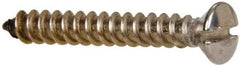 Value Collection - #8 Oval Head Slotted Sheet Metal Screw - Stainless Steel, 1-1/4" OAL, Grade 316 - USA Tool & Supply