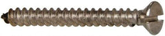 Value Collection - #8 Oval Head Slotted Sheet Metal Screw - Stainless Steel, 1-1/2" OAL, Grade 316 - USA Tool & Supply