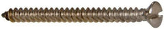 Value Collection - #8 Oval Head Slotted Sheet Metal Screw - Stainless Steel, 2" OAL, Grade 316 - USA Tool & Supply