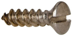 Value Collection - #10 Oval Head Slotted Sheet Metal Screw - Stainless Steel, 3/4" OAL, Grade 316 - USA Tool & Supply