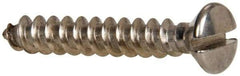Value Collection - #10 Oval Head Slotted Sheet Metal Screw - Stainless Steel, 1-1/4" OAL, Grade 316 - USA Tool & Supply