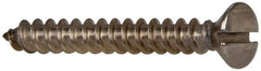 Value Collection - #10 Oval Head Slotted Sheet Metal Screw - Stainless Steel, 1-1/2" OAL, Grade 316 - USA Tool & Supply