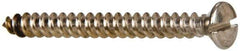Value Collection - #10 Oval Head Slotted Sheet Metal Screw - Stainless Steel, 2" OAL, Grade 316 - USA Tool & Supply