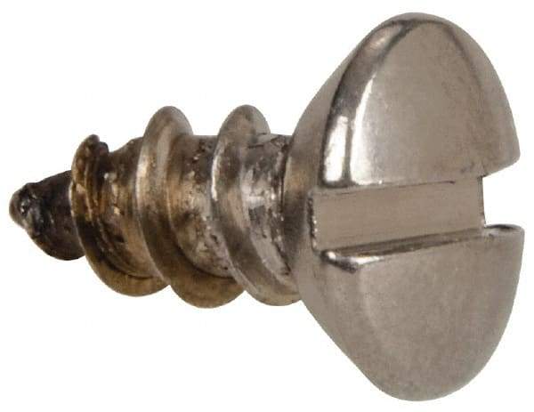 Value Collection - #12 Oval Head Slotted Sheet Metal Screw - Stainless Steel, 1/2" OAL, Grade 316 - USA Tool & Supply