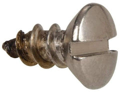Value Collection - #12 Oval Head Slotted Sheet Metal Screw - Stainless Steel, 1/2" OAL, Grade 316 - USA Tool & Supply