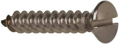 Value Collection - #12 Oval Head Slotted Sheet Metal Screw - Stainless Steel, 1-1/2" OAL, Grade 316 - USA Tool & Supply