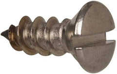 Value Collection - #14 Oval Head Slotted Sheet Metal Screw - Stainless Steel, 3/4" OAL, Grade 316 - USA Tool & Supply