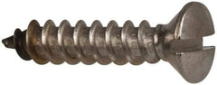 Value Collection - #14 Oval Head Slotted Sheet Metal Screw - Stainless Steel, 1-1/4" OAL, Grade 316 - USA Tool & Supply