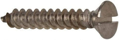 Value Collection - #14 Oval Head Slotted Sheet Metal Screw - Stainless Steel, 1-1/2" OAL, Grade 316 - USA Tool & Supply
