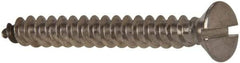 Value Collection - #14 Oval Head Slotted Sheet Metal Screw - Stainless Steel, 2" OAL, Grade 316 - USA Tool & Supply