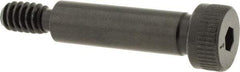 Made in USA - 1/4" Shoulder Diam x 7/8" Shoulder Length, #10-24 UNC, Hex Socket Shoulder Screw - 4037 Alloy Steel, Uncoated, 3/16" Head Height x 3/8" Head Diam - USA Tool & Supply
