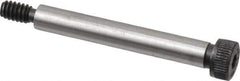 Made in USA - 1/4" Shoulder Diam x 1-3/4" Shoulder Length, #10-24 UNC, Hex Socket Shoulder Screw - 4037 Alloy Steel, Uncoated, 3/16" Head Height x 3/8" Head Diam - USA Tool & Supply