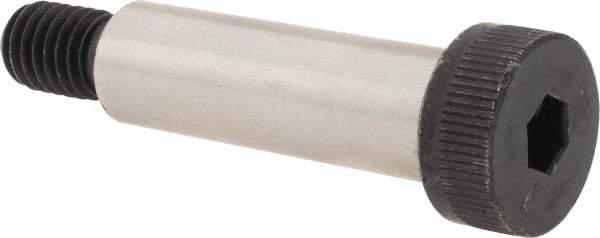 Made in USA - 1/2" Shoulder Diam x 1-5/8" Shoulder Length, 3/8-16 UNC, Hex Socket Shoulder Screw - 4037 Alloy Steel, Uncoated, 5/16" Head Height x 3/4" Head Diam - USA Tool & Supply