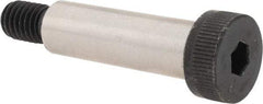 Made in USA - 1/2" Shoulder Diam x 1-5/8" Shoulder Length, 3/8-16 UNC, Hex Socket Shoulder Screw - 4037 Alloy Steel, Uncoated, 5/16" Head Height x 3/4" Head Diam - USA Tool & Supply