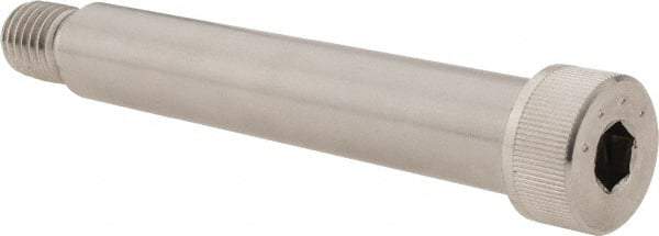 Made in USA - 3/4" Shoulder Diam x 4-1/4" Shoulder Length, 5/8-11 UNC, Hex Socket Shoulder Screw - 300, 18-8 Stainless Steel, Uncoated, 1/2" Head Height x 1" Head Diam - USA Tool & Supply