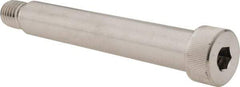 Made in USA - 3/4" Shoulder Diam x 4-1/2" Shoulder Length, 5/8-11 UNC, Hex Socket Shoulder Screw - 300, 18-8 Stainless Steel, Uncoated, 1/2" Head Height x 1" Head Diam - USA Tool & Supply