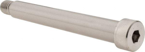 Made in USA - 3/4" Shoulder Diam x 5-1/2" Shoulder Length, 5/8-11 UNC, Hex Socket Shoulder Screw - 300, 18-8 Stainless Steel, Uncoated, 1/2" Head Height x 1" Head Diam - USA Tool & Supply