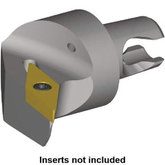 Kennametal - Right Hand Cut, Size KM2016, VB.. Insert Compatiblity, Internal or External Modular Turning & Profiling Cutting Unit Head - 17mm Ctr to Cutting Edge, 20mm Head Length, Through Coolant, Series KM Micro - USA Tool & Supply