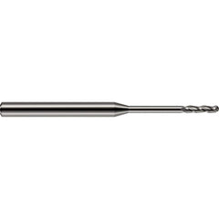 Harvey Tool - Ball End Mills; Mill Diameter (Decimal Inch): 0.0950 ; Number of Flutes: 3 ; Length of Cut (Inch): 3/4 ; Length of Cut (Decimal Inch): 0.7500 ; Material: Solid Carbide ; Overall Length (Inch): 2-1/2 - Exact Industrial Supply