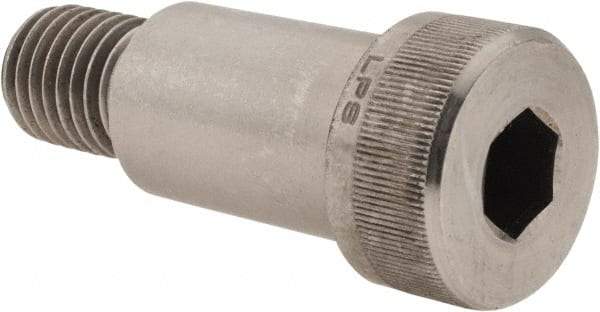 Value Collection - 1" Shoulder Diam x 1-1/2" Shoulder Length, 3/4-10 UNC, Hex Socket Shoulder Screw - 18-8 Stainless Steel, Uncoated, 5/8" Head Height x 1-5/16" Head Diam - USA Tool & Supply