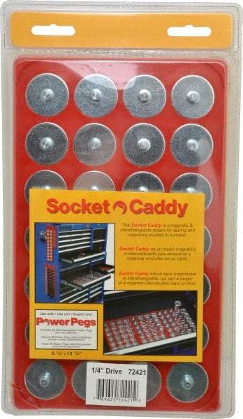 Triton - 28 Piece Capacity Socket Caddy - 1/4" Drive, Red - USA Tool & Supply