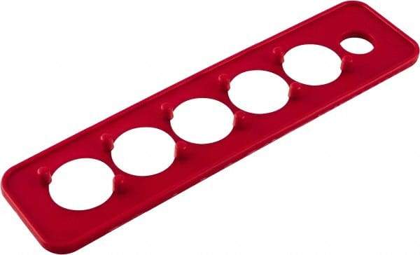 Triton - 10 Piece Capacity Magnetic Socket Holder Strip - 1/4" Drive, Red - USA Tool & Supply