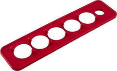 Triton - 10 Piece Capacity Magnetic Socket Holder Strip - 1/4" Drive, Red - USA Tool & Supply