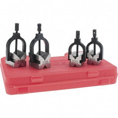 SPI - 1 and 1-1/2" Max Capacity, 90° Angle, V-Block - 1-1/2 and 2" Long x 1-1/4 and 1-1/2" Wide x 1-1/4 and 1-1/2" High - USA Tool & Supply