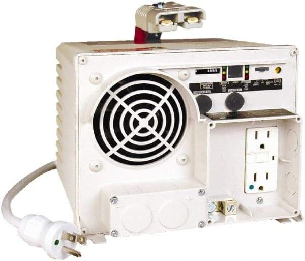 Tripp-Lite - 2 Connection, 12 VDC Input, 120 VAC Output, 2,500 Peak Wattage, Surface Mount Power Inverter - 8-3/4" Wide x 7" Deep x 7" High, 1,250 Watt Continuous Output Power, Fan Cooled - USA Tool & Supply